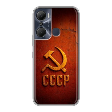 Силиконовый чехол на Infinix Hot 12 Pro с принтом Флаг Герб СССР Силиконовый чехол на Infinix Hot 12 Pro с принтом Флаг Герб СССР