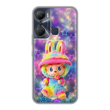 Силиконовый чехол на Infinix Hot 12 Pro с принтом Labubu Лабубу Силиконовый чехол на Infinix Hot 12 Pro с принтом Labubu Лабубу