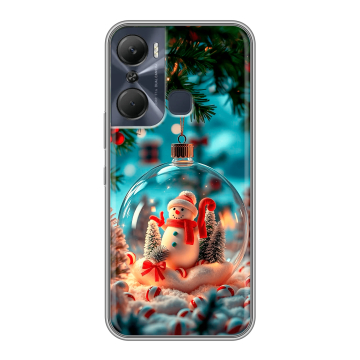 Силиконовый чехол на Infinix Hot 12 Pro с принтом Новый год