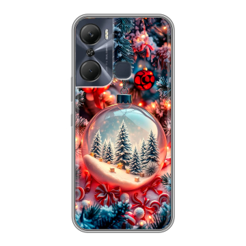 Силиконовый чехол на Infinix Hot 12 Pro с принтом Новый год
