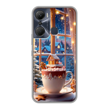 Силиконовый чехол на Infinix Hot 12 Pro с принтом Новый год