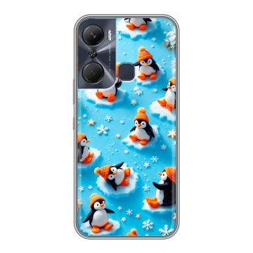 Силиконовый чехол на Infinix Hot 12 Pro с принтом Новый год