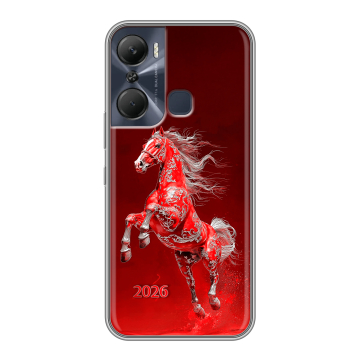 Силиконовый чехол на Infinix Hot 12 Pro с принтом Новый год