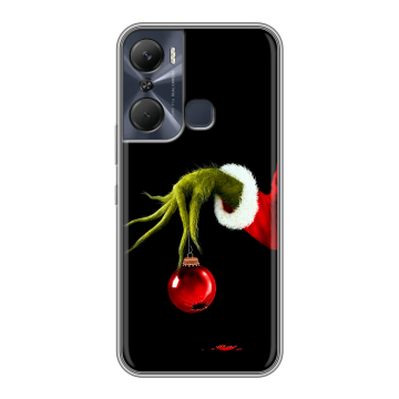 Силиконовый чехол на Infinix Hot 12 Pro с принтом Новый год Гринч
