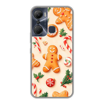 Силиконовый чехол на Infinix Hot 12 Pro с принтом Новый год