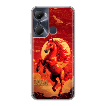 Силиконовый чехол на Infinix Hot 12 Pro с принтом Новый год