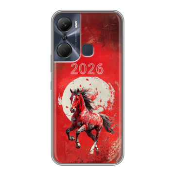 Силиконовый чехол на Infinix Hot 12 Pro с принтом Новый год