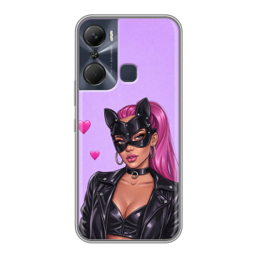 Силиконовый чехол на Infinix Hot 12 Pro с принтом женский