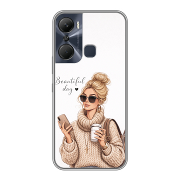 Силиконовый чехол на Infinix Hot 12 Pro с принтом женский Силиконовый чехол на Infinix Hot 12 Pro с принтом женский