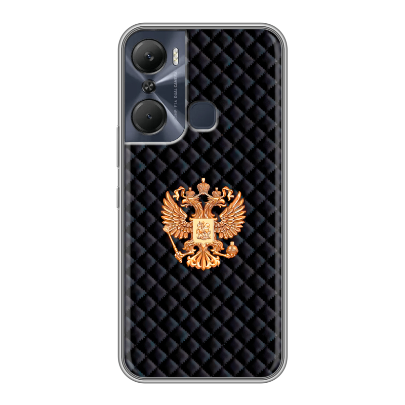 Силиконовый чехол на Infinix Hot 12 Pro с принтом Герб России принт Силиконовый чехол на Infinix Hot 12 Pro с принтом Герб России принт