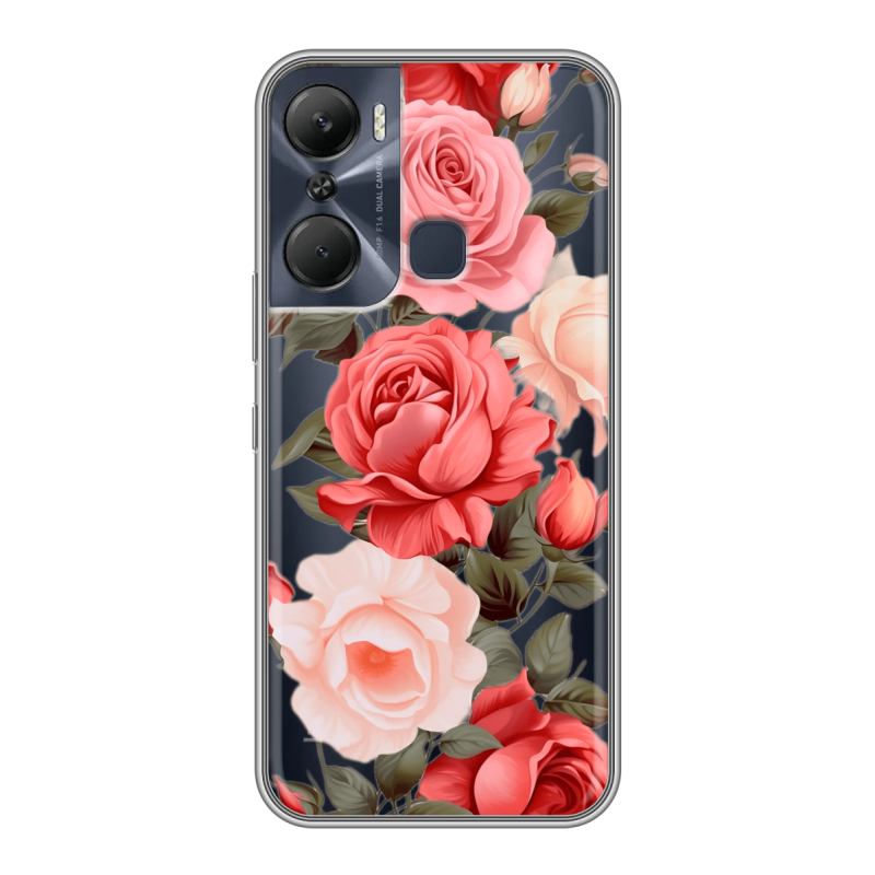 Силиконовый чехол на Infinix Hot 12 Pro с принтом Розы Силиконовый чехол на Infinix Hot 12 Pro с принтом Розы