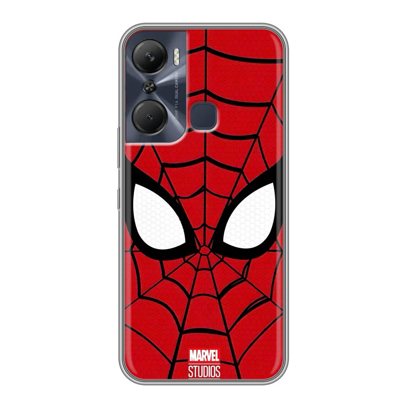 Силиконовый противоударный чехол на Infinix Hot 12 Pro с принтом человек паук spiderman Силиконовый противоударный чехол на Infinix Hot 12 Pro с принтом человек паук spiderman