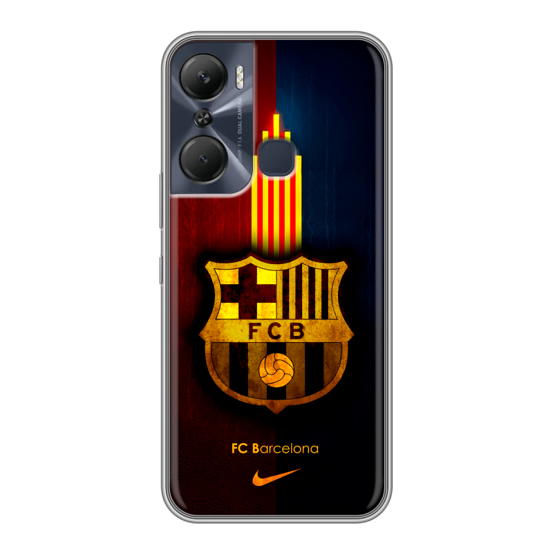 Силиконовый чехол на Infinix Hot 12 Pro с принтом Барселона Barcelona Силиконовый чехол на Infinix Hot 12 Pro с принтом Барселона Barcelona