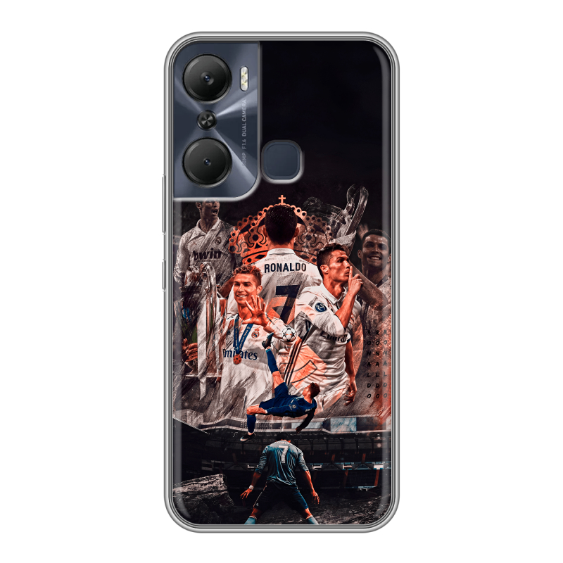 Силиконовый чехол на Infinix Hot 12 Pro с принтом Реал Роналдо Real Ronaldo Силиконовый чехол на Infinix Hot 12 Pro с принтом Реал Роналдо Real Ronaldo