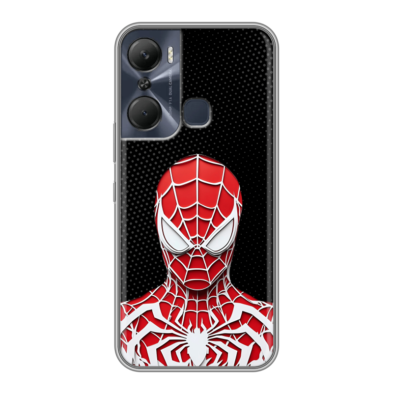 Силиконовый чехол на Infinix Hot 12 Pro с принтом человек паук spiderman Силиконовый чехол на Infinix Hot 12 Pro с принтом человек паук spiderman