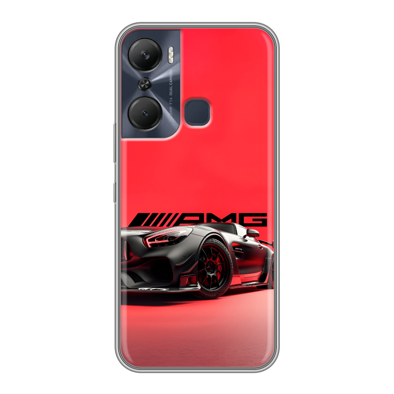 Силиконовый противоударный чехол на Infinix Hot 12 Pro с принтом Мерседес Mercedes AMG Силиконовый противоударный чехол на Infinix Hot 12 Pro с принтом Мерседес Mercedes AMG