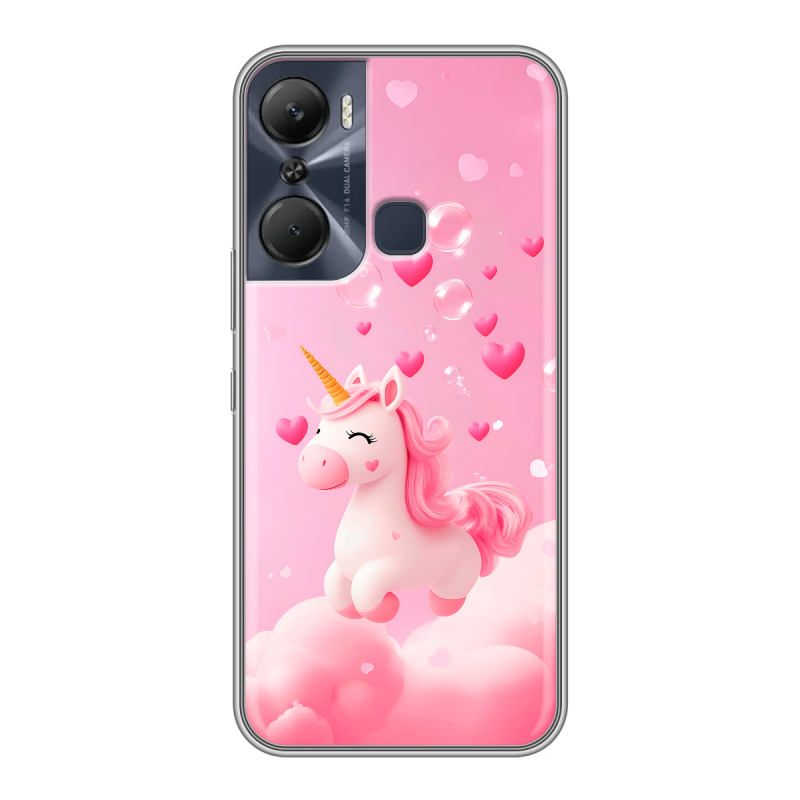 Силиконовый чехол на Infinix Hot 12 Pro с принтом Единорог Силиконовый чехол на Infinix Hot 12 Pro с принтом Единорог