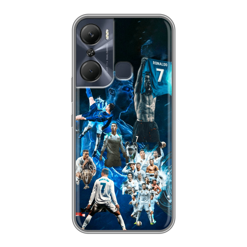 Силиконовый чехол на Infinix Hot 12 Pro с принтом Реал Роналдо Силиконовый чехол на Infinix Hot 12 Pro с принтом Реал Роналдо