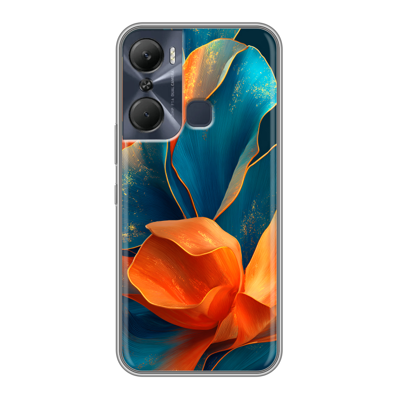 Силиконовый противоударный чехол на Infinix Hot 12 Pro с принтом Цветы Силиконовый противоударный чехол на Infinix Hot 12 Pro с принтом Цветы