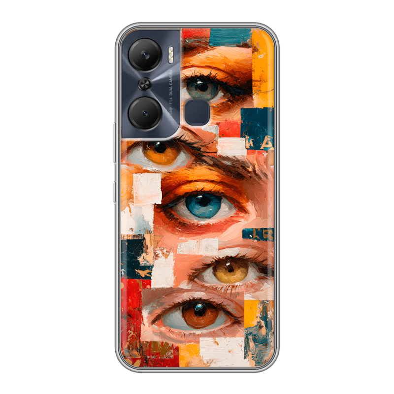 Силиконовый противоударный чехол на Infinix Hot 12 Pro с принтом Модный принт Силиконовый противоударный чехол на Infinix Hot 12 Pro с принтом Модный принт