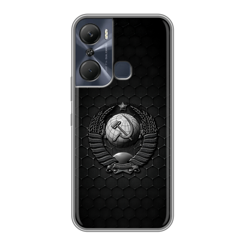 Силиконовый чехол на Infinix Hot 12 Pro с принтом Герб Флаг СССР Силиконовый чехол на Infinix Hot 12 Pro с принтом Герб Флаг СССР