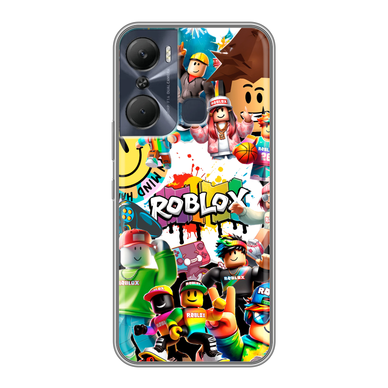 Силиконовый чехол на Infinix Hot 12 Pro с принтом Roblox Роблокс Силиконовый чехол на Infinix Hot 12 Pro с принтом Roblox Роблокс