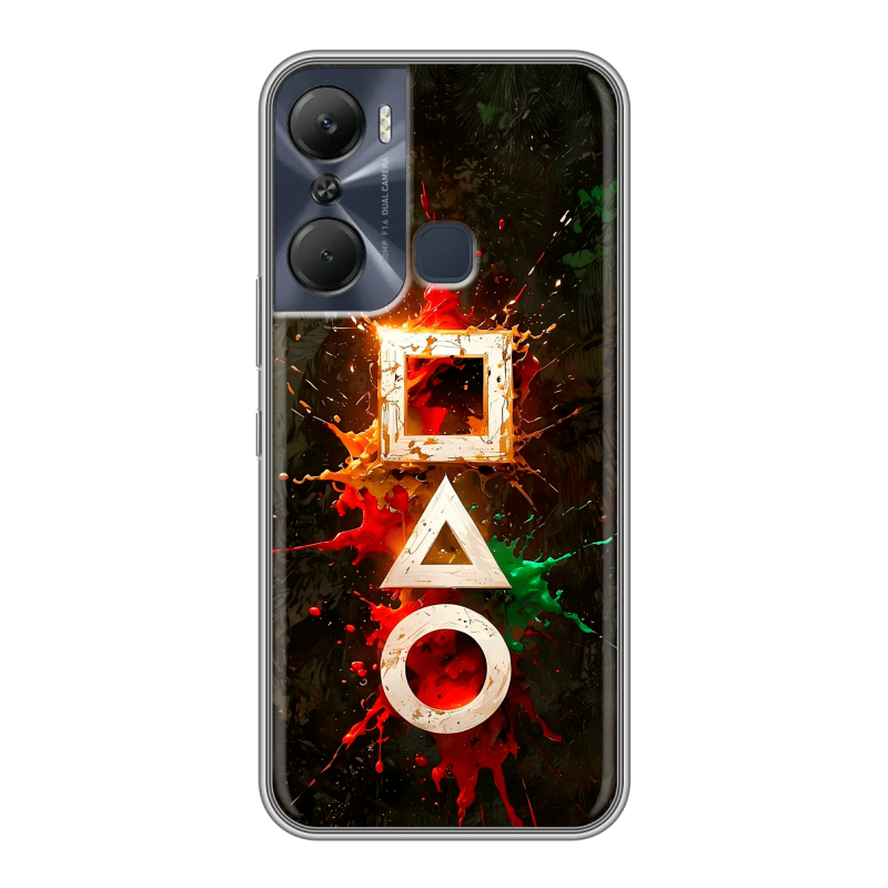 Силиконовый противоударный чехол на Infinix Hot 12 Pro с принтом Squid Game Игра кальмара Силиконовый противоударный чехол на Infinix Hot 12 Pro с принтом Squid Game Игра кальмара