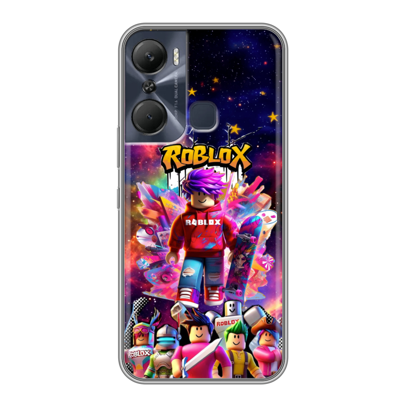 Силиконовый чехол на Infinix Hot 12 Pro с принтом Roblox Роблокс Силиконовый чехол на Infinix Hot 12 Pro с принтом Roblox Роблокс