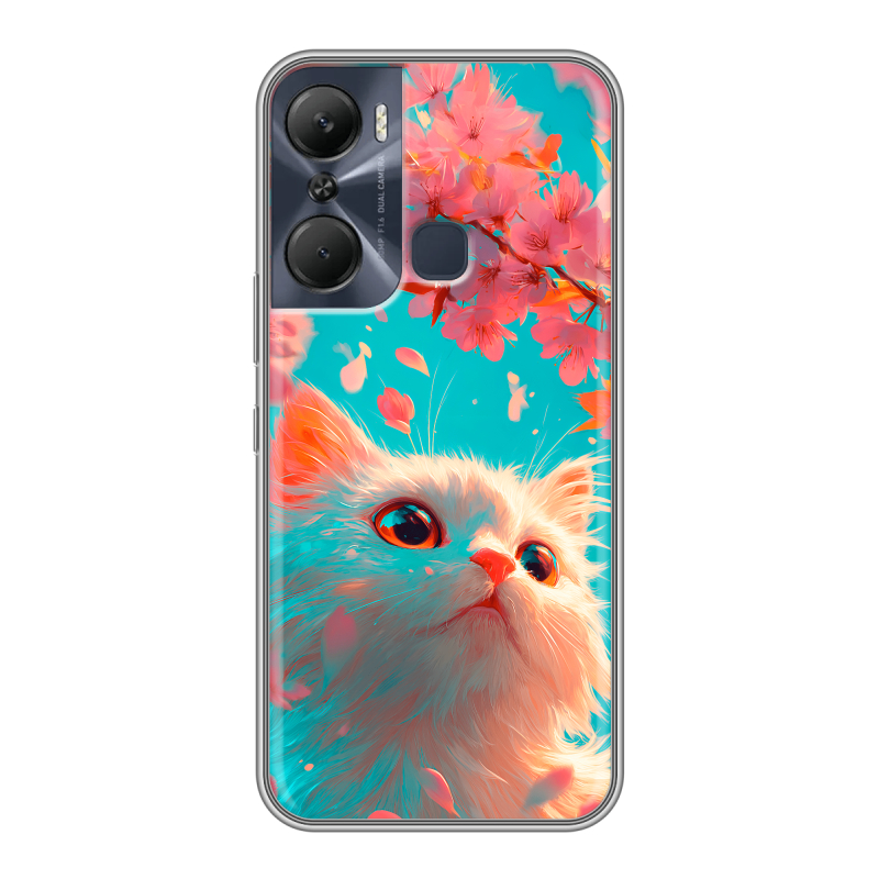 Силиконовый чехол на Infinix Hot 12 Pro с принтом Красивый кот Силиконовый чехол на Infinix Hot 12 Pro с принтом Красивый кот