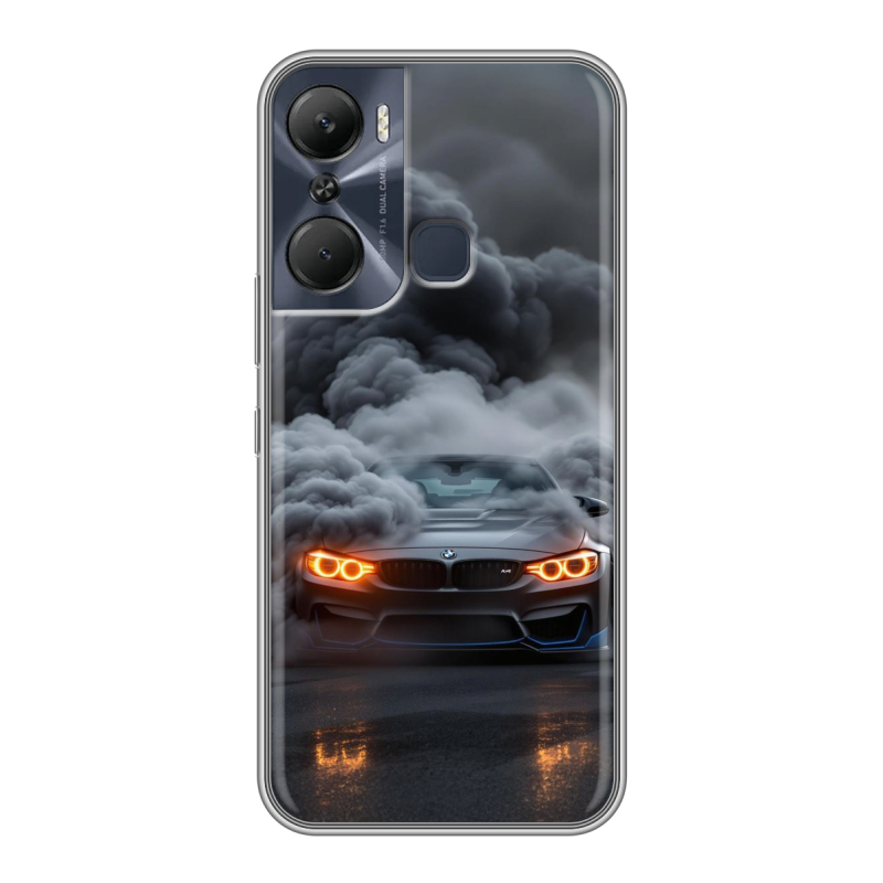 Силиконовый противоударный чехол на Infinix Hot 12 Pro с принтом BMW БМВ Силиконовый противоударный чехол на Infinix Hot 12 Pro с принтом BMW БМВ