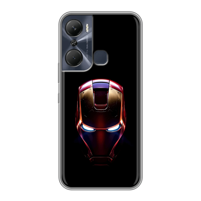 Силиконовый противоударный чехол на Infinix Hot 12 Pro с принтом IronMan Железный человек Силиконовый противоударный чехол на Infinix Hot 12 Pro с принтом IronMan Железный человек