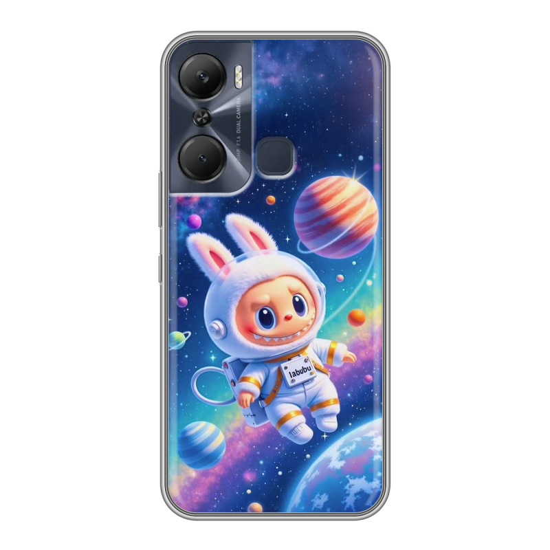 Силиконовый противоударный чехол на Infinix Hot 12 Pro с принтом Labubu Лабубу Силиконовый противоударный чехол на Infinix Hot 12 Pro с принтом Labubu Лабубу