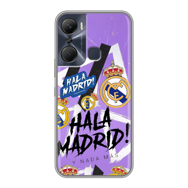 Силиконовый противоударный чехол на Infinix Hot 12 Pro с принтом Real Madrid Реал Мадрид Силиконовый противоударный чехол на Infinix Hot 12 Pro с принтом Real Madrid Реал Мадрид