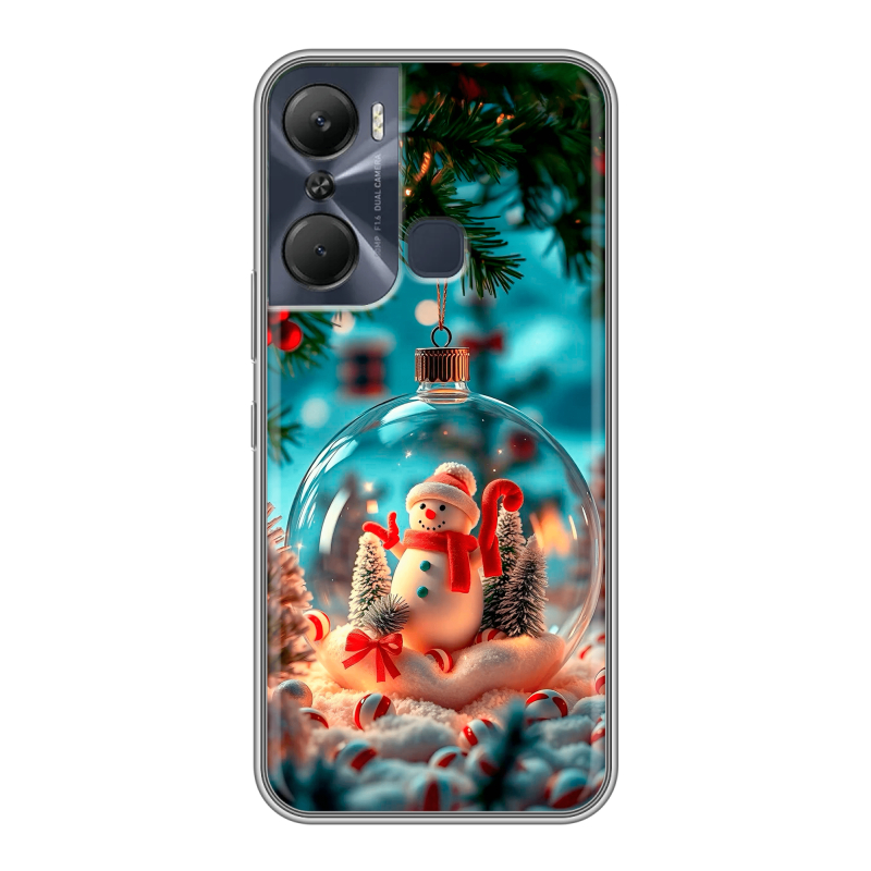 Силиконовый чехол на Infinix Hot 12 Pro с принтом Новый год Силиконовый чехол на Infinix Hot 12 Pro с принтом Новый год