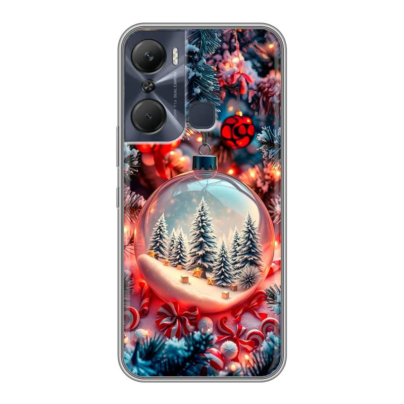 Силиконовый чехол на Infinix Hot 12 Pro с принтом Новый год Силиконовый чехол на Infinix Hot 12 Pro с принтом Новый год