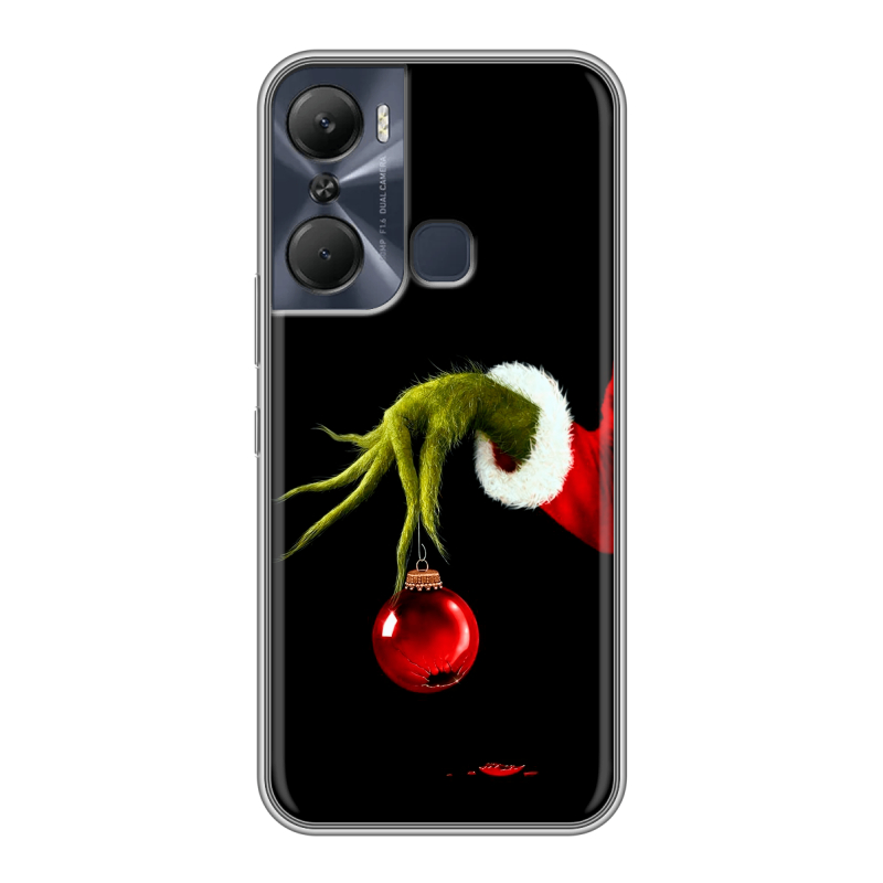 Силиконовый чехол на Infinix Hot 12 Pro с принтом Новый год Гринч Силиконовый чехол на Infinix Hot 12 Pro с принтом Новый год Гринч