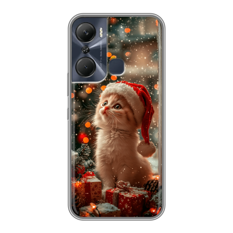 Силиконовый противоударный чехол на Infinix Hot 12 Pro с принтом Новый год Силиконовый противоударный чехол на Infinix Hot 12 Pro с принтом Новый год