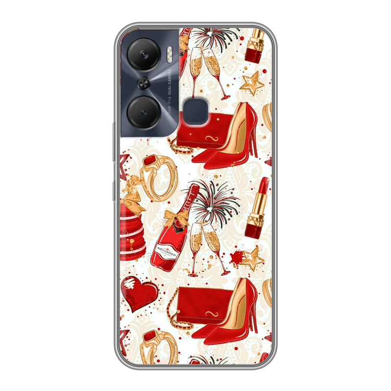 Силиконовый чехол на Infinix Hot 12 Pro с принтом Новый год Силиконовый чехол на Infinix Hot 12 Pro с принтом Новый год