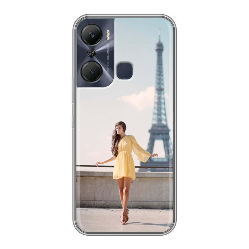Силиконовый противоударный чехол на Infinix Hot 12 Pro с принтом Париж Силиконовый противоударный чехол на Infinix Hot 12 Pro с принтом Париж