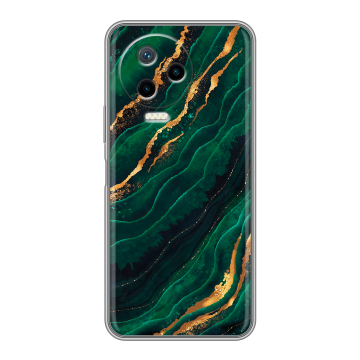 Силиконовый чехол на Infinix Note 12 Pro с принтом Мрамор зеленое золото Силиконовый чехол на Infinix Note 12 Pro с принтом Мрамор зеленое золото