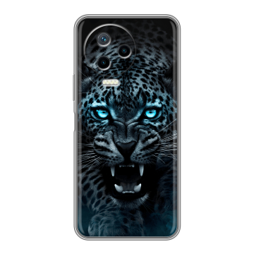 Силиконовый чехол на Infinix Note 12 Pro с принтом Темный леопард Силиконовый чехол на Infinix Note 12 Pro с принтом Темный леопард