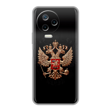 Силиконовый чехол на Infinix Note 12 Pro с принтом Герб России Силиконовый чехол на Infinix Note 12 Pro с принтом Герб России