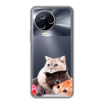 Силиконовый чехол на Infinix Note 12 Pro с принтом Кошки Силиконовый чехол на Infinix Note 12 Pro с принтом Кошки