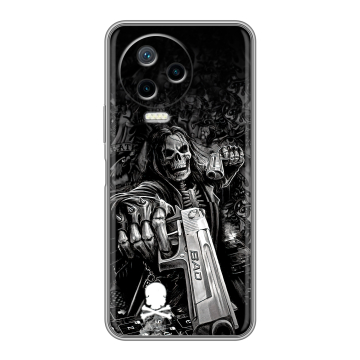 Силиконовый чехол на Infinix Note 12 Pro с принтом Скелет Силиконовый чехол на Infinix Note 12 Pro с принтом Скелет