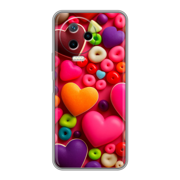 Силиконовый чехол на Infinix Note 12 Pro с принтом Сердечки Силиконовый чехол на Infinix Note 12 Pro с принтом Сердечки