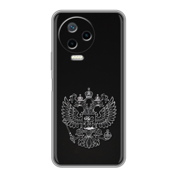 Силиконовый чехол на Infinix Note 12 Pro с принтом Герб России