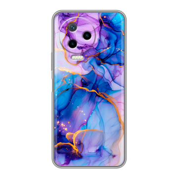 Силиконовый чехол на Infinix Note 12 Pro с принтом синий мрамор Силиконовый чехол на Infinix Note 12 Pro с принтом синий мрамор
