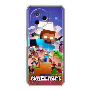 Силиконовый чехол на Infinix Note 12 Pro с принтом Майнкрафт Minecraft