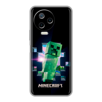 Силиконовый чехол на Infinix Note 12 Pro с принтом Майнкрафт Minecraft