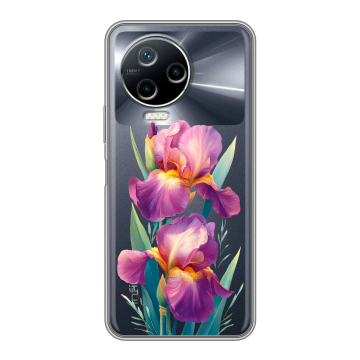 Силиконовый чехол на Infinix Note 12 Pro с принтом Цветы орхидеи